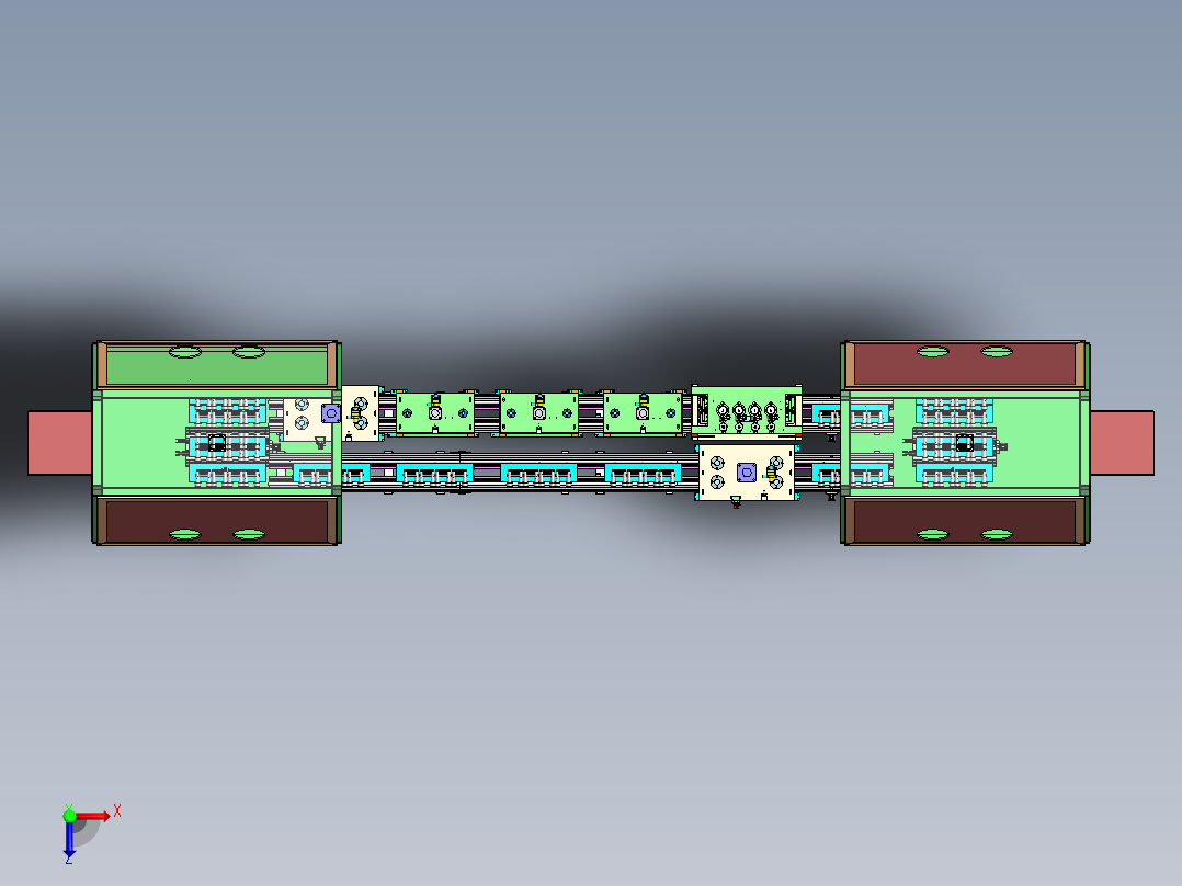 T885 锂电软包真空注液机俯视图