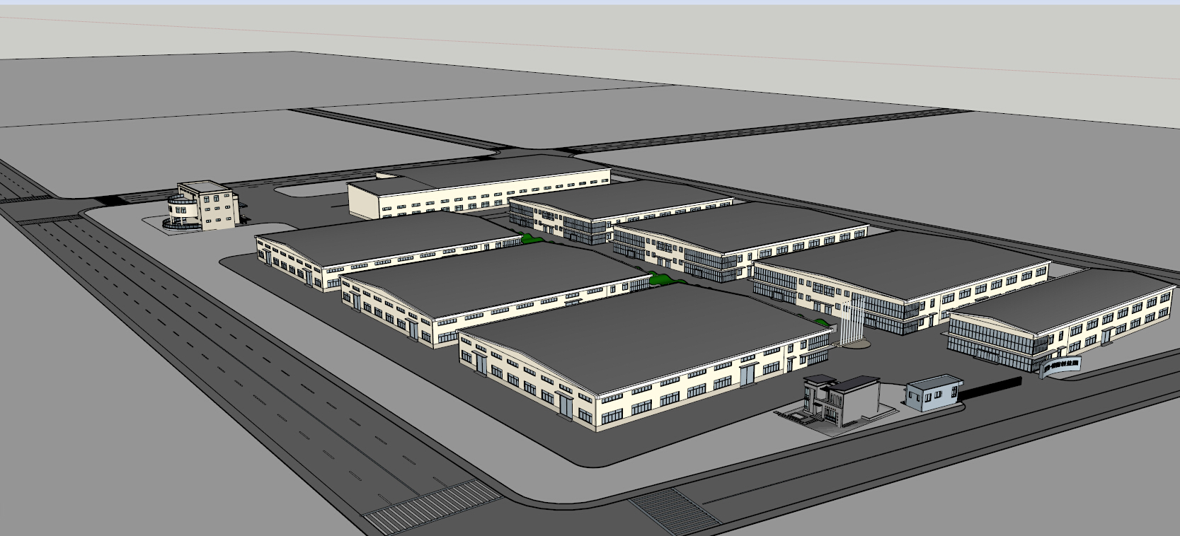YX-900229 工业 厂房 物流su cad合集