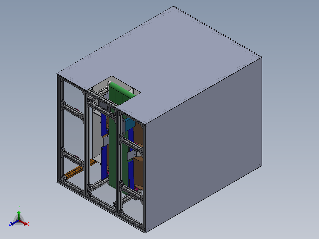 垃圾、物料自动分类3D图纸 生产线自动分类输送线 物料分类3d模型正等轴测图