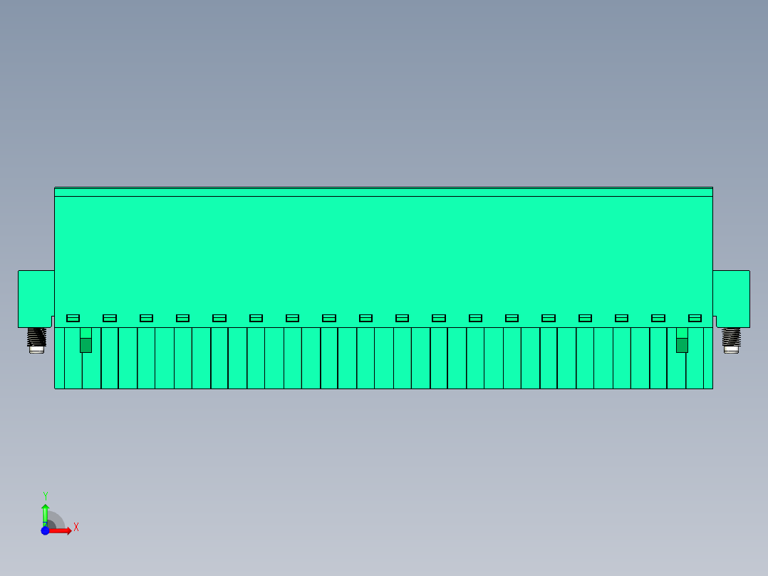 DEGSON 2EDG（M） 系列 5.0mm 螺丝锁紧可插拔接线端子组-2EDGKCM-5.0-18P-14-00AH前视图