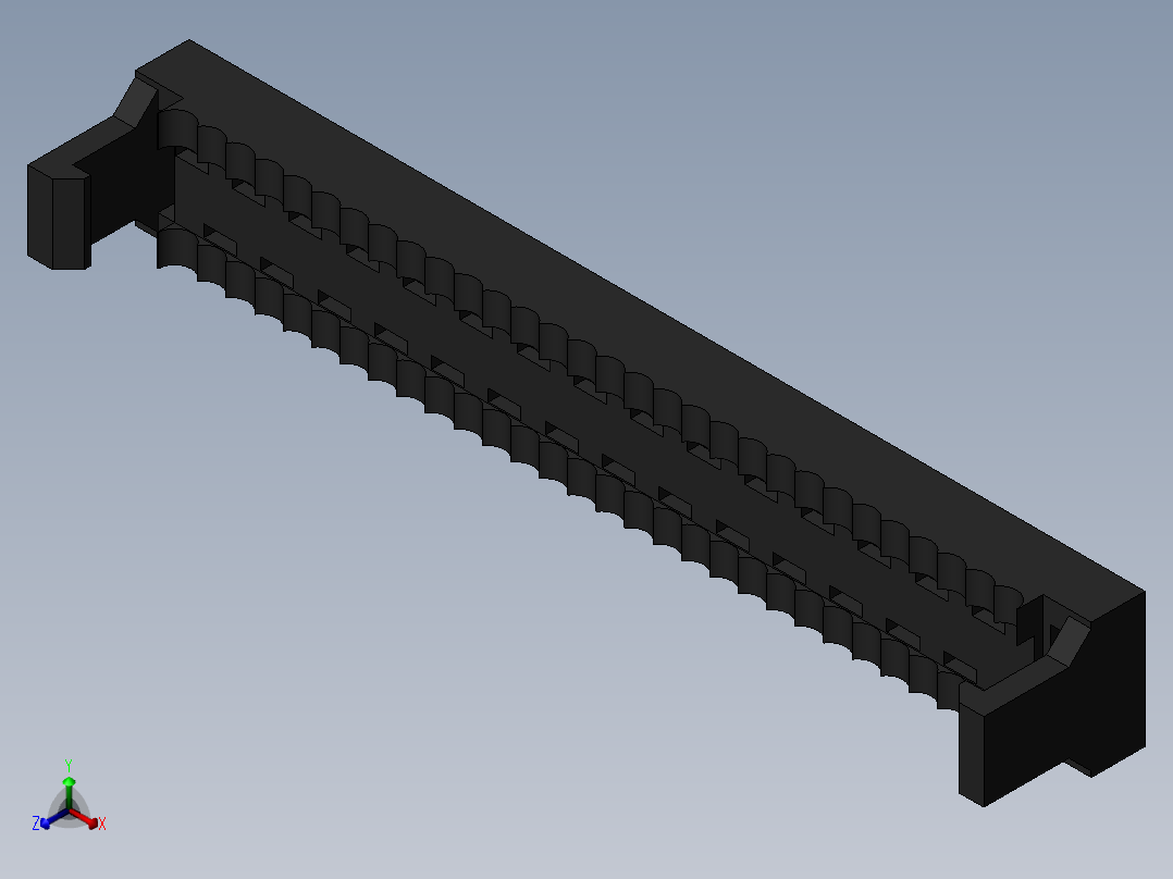 FDC-30 ( DS1018-2.54-30L )正等轴测图