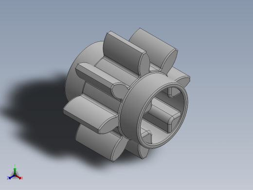 3647 White Technic Gear 8 Tooth.SLDPRT