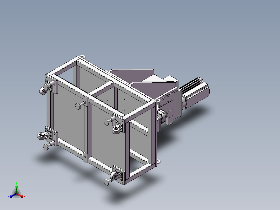 冲孔设备，冲圆弧成型正等轴测图