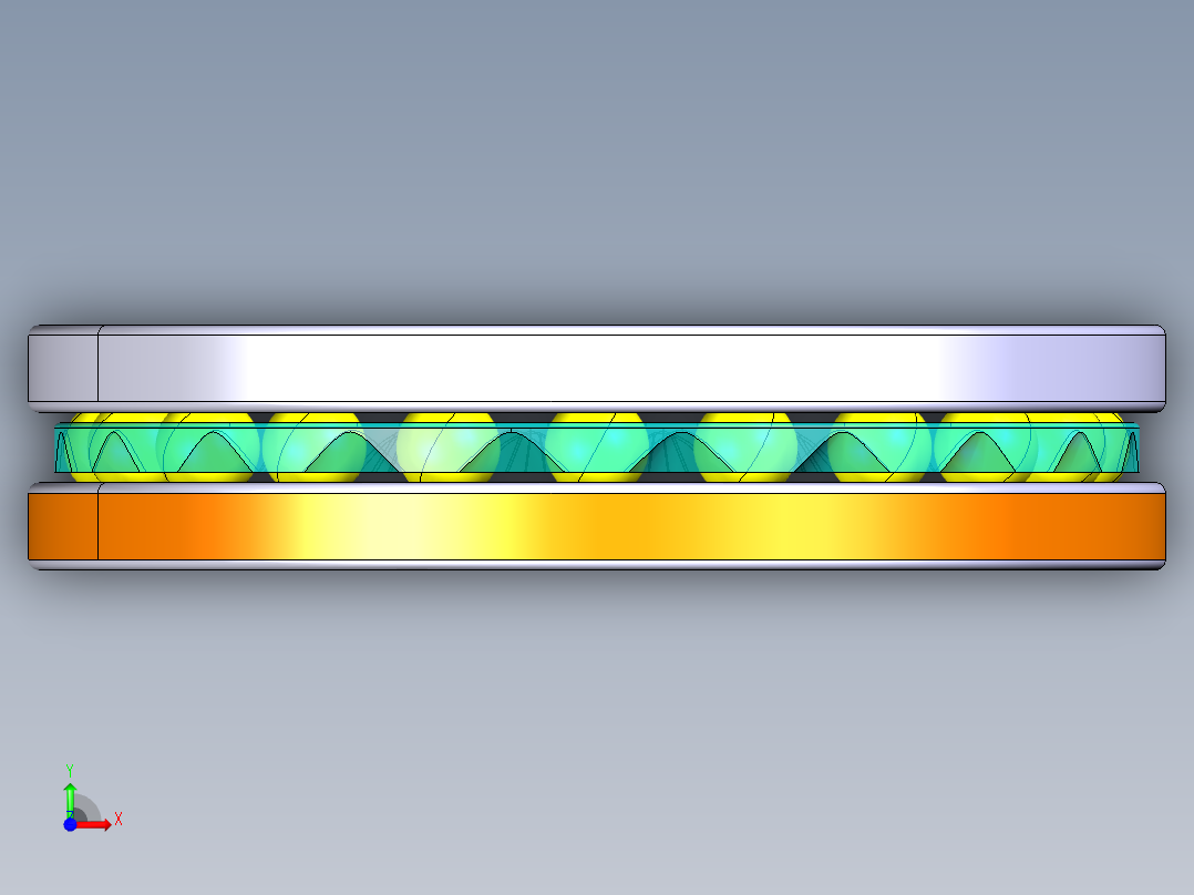 平面推力球轴承51109前视图