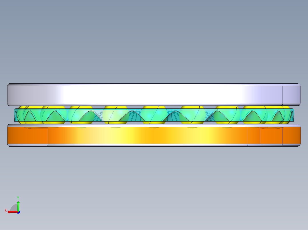 平面推力球轴承51109后视图
