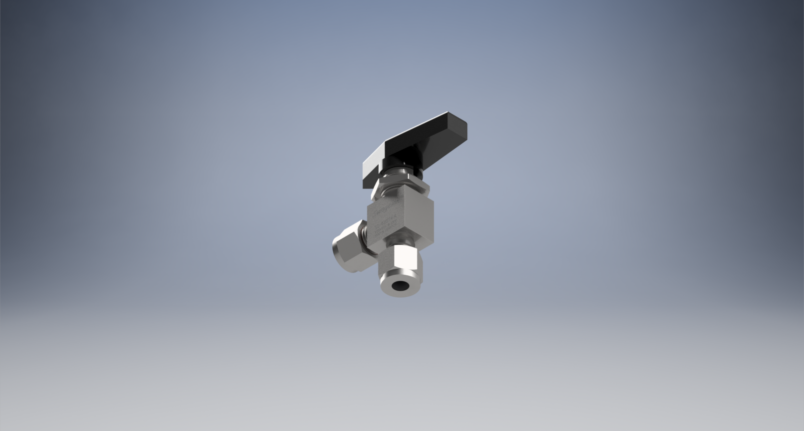 不锈钢单件40G系列角阀，0.35 Cv，1-4英寸。世伟洛克卡套管接头