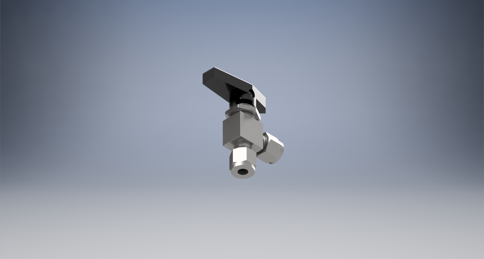 不锈钢单件40G系列角阀，0.35 Cv，1-4英寸。世伟洛克卡套管接头