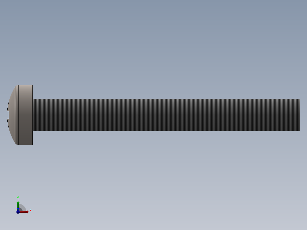 螺丝 M3 十字盘头-M3 x 25 Screw head.SLDPRT前视图