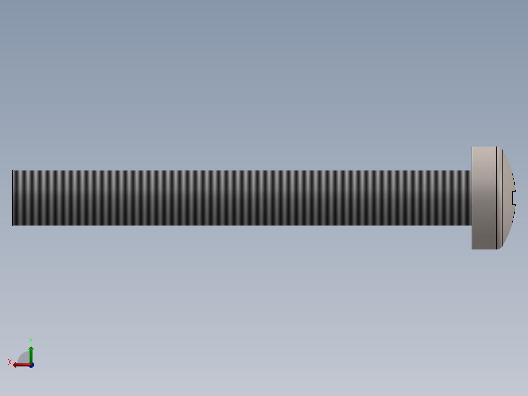 螺丝 M3 十字盘头-M3 x 25 Screw head.SLDPRT后视图