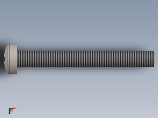 螺丝 M3 十字盘头-M3 x 25 Screw head.SLDPRT俯视缩略图