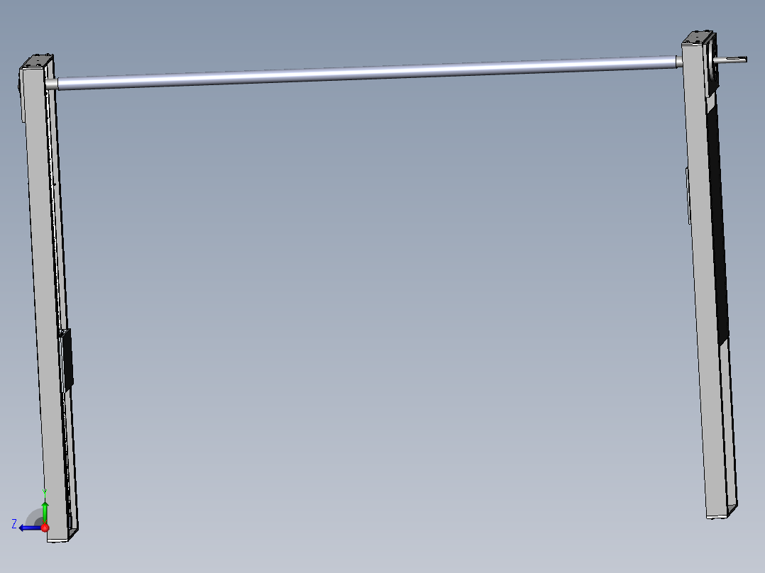 电镀行车模型右视图