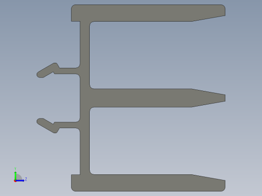型材-BR 8 SLOT PVC SLIDING DOOR PROFILE 3842526588.STEP左视缩略图
