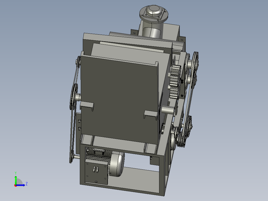板栗脱蓬去壳一体机 装配体04-10左视图
