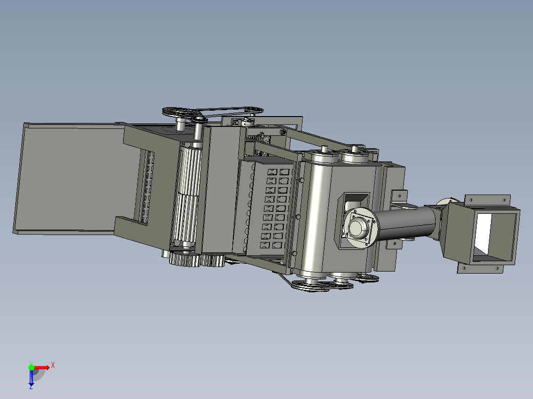 板栗脱蓬去壳一体机 装配体04-10俯视图