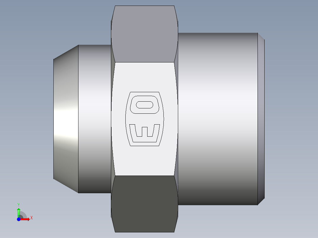 卡套式工业通用硬管接头EO_Weld_connector_AS25SX前视图