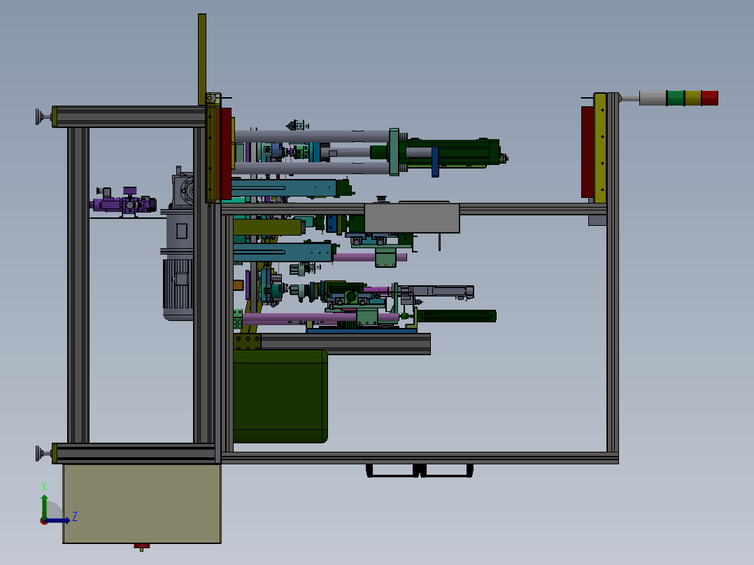 自动组装检测油泵弹簧片和联轴器设备sw15可编辑左视图