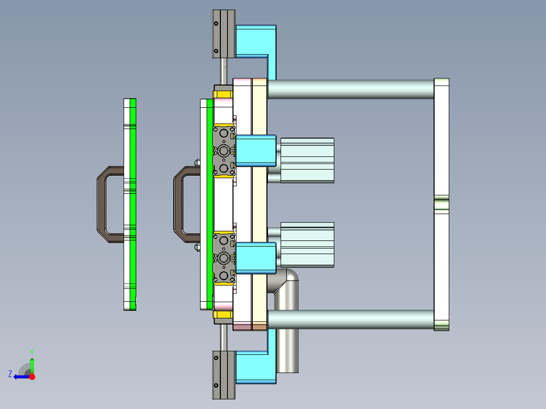 AAPB0-TRIM-笔记本CNC工装夹具三维模型CNC5-0302右视图