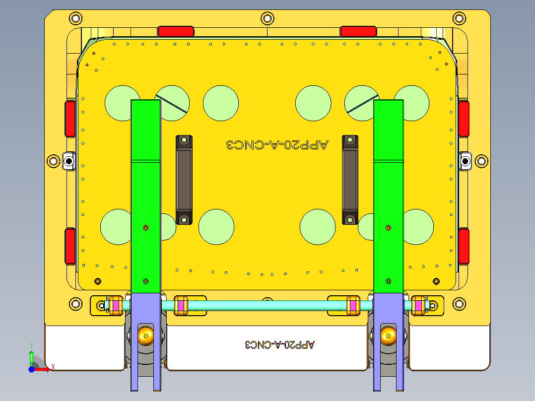 APP20-A-笔记本CNC工装夹具三维模型CNC3-0714前视图