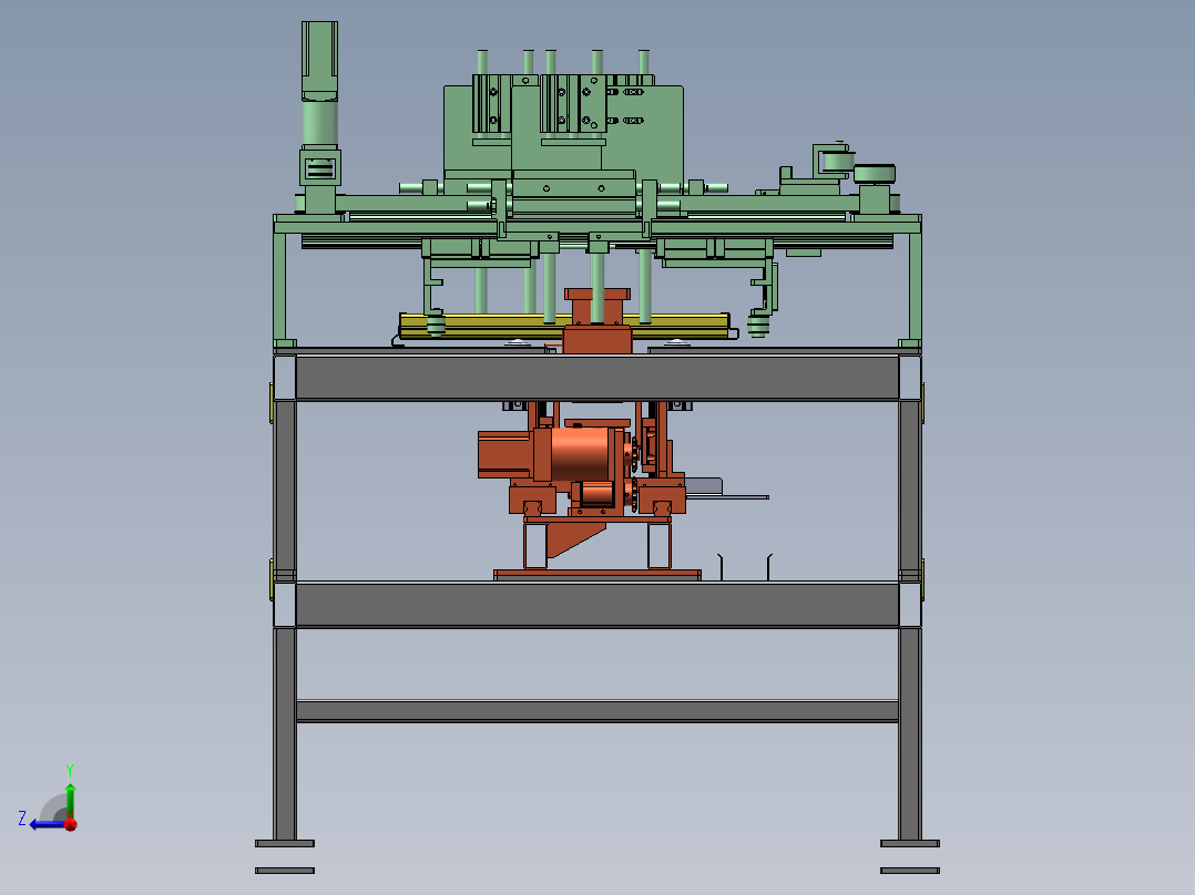 双加强筋定位机构sw19右视图
