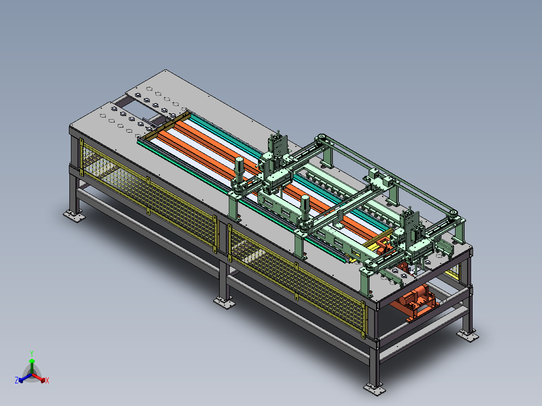 双加强筋定位机构sw19正等轴测图