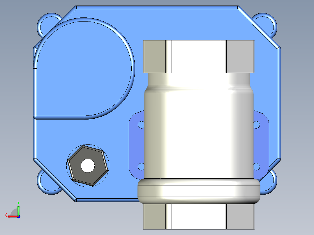 DN15 SUS304电动阀3-6V后视图