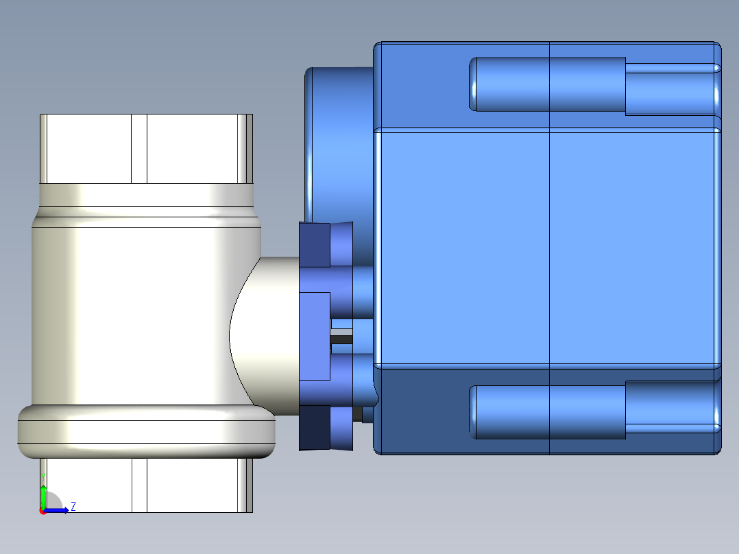 DN15 SUS304电动阀3-6V左视图