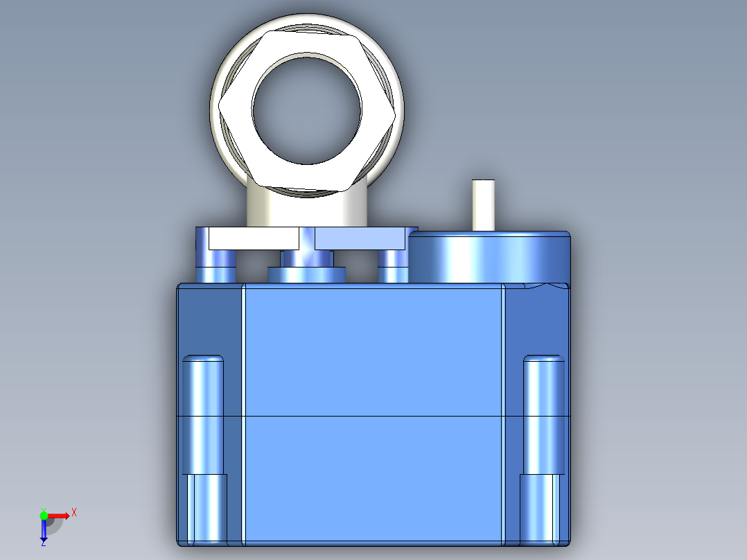 DN15 SUS304电动阀3-6V俯视图