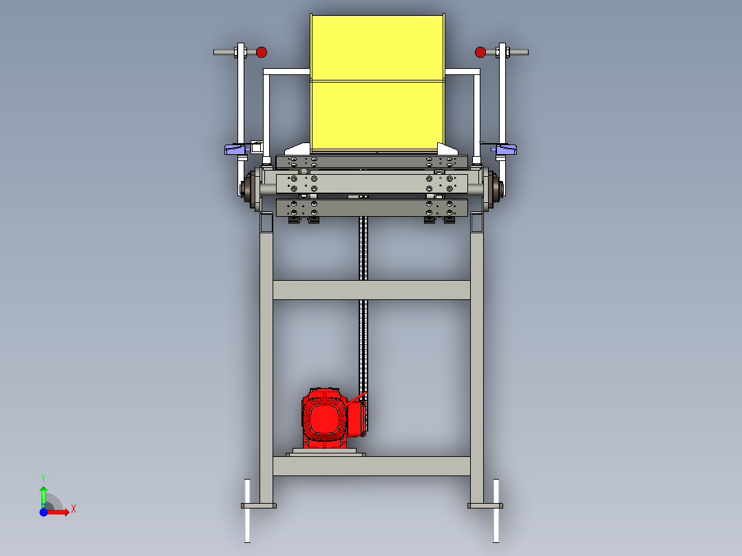 纸箱钣链输送线体设计前视图