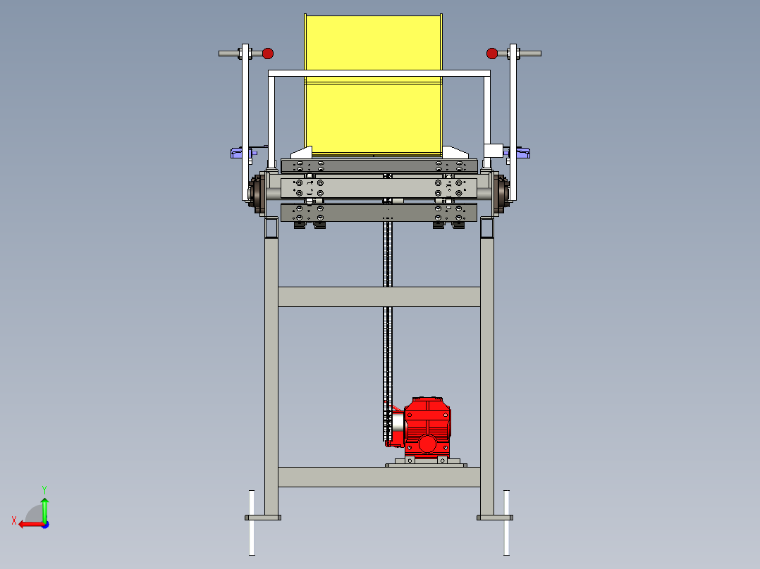 纸箱钣链输送线体设计后视图