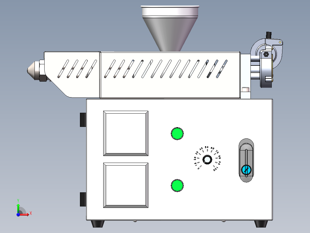 小型挤塑机前视图