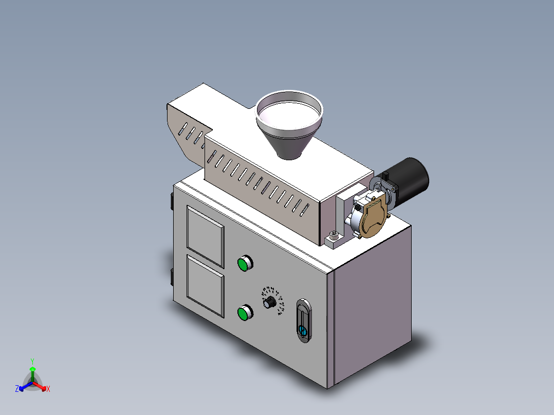小型挤塑机正等轴测图