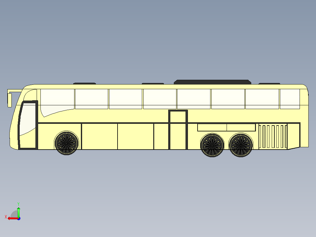 B3004184-沃尔沃9700巴士汽车后视图