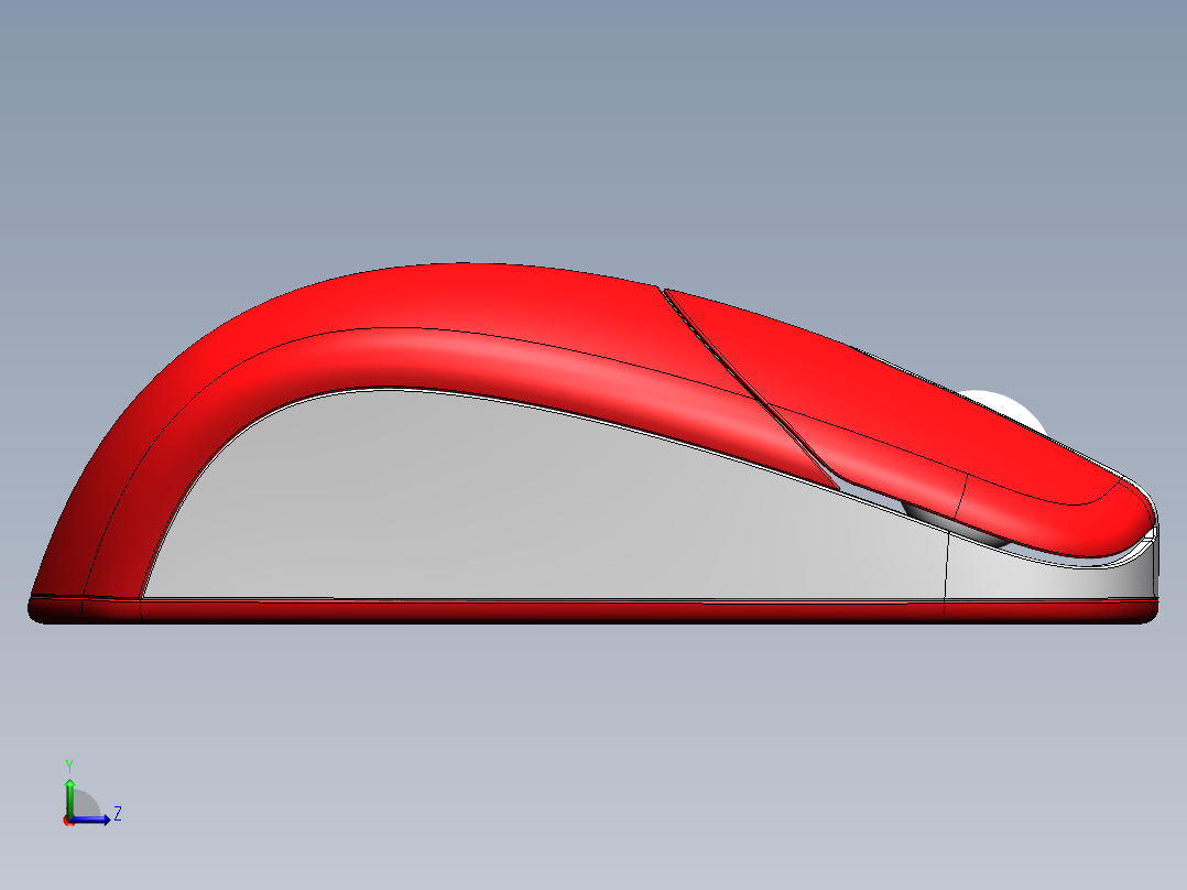 鼠标原型左视图