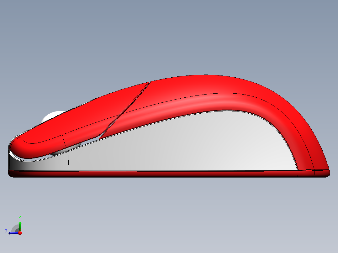 鼠标原型右视图