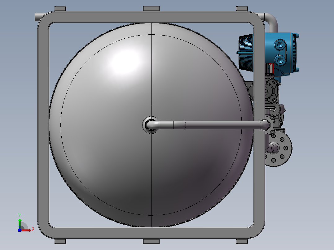 压力容积、液态氢槽储罐前视图