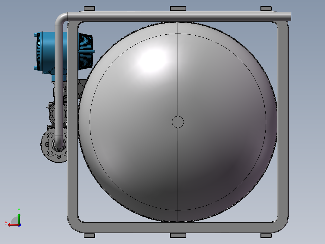 压力容积、液态氢槽储罐后视图