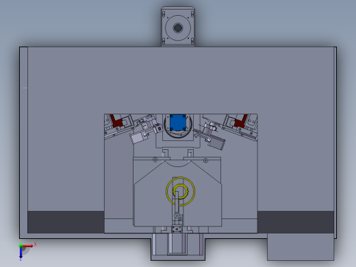 数控机床、数控精密研磨机床3D模型 Solidworks设计俯视缩略图