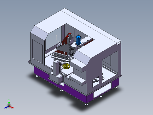 数控机床、数控精密研磨机床3D模型 Solidworks设计正等轴测缩略图