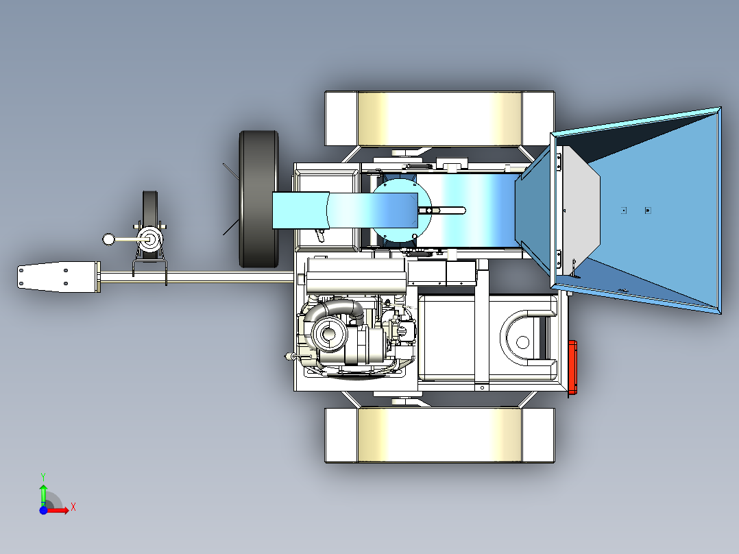 木材削片机前视图