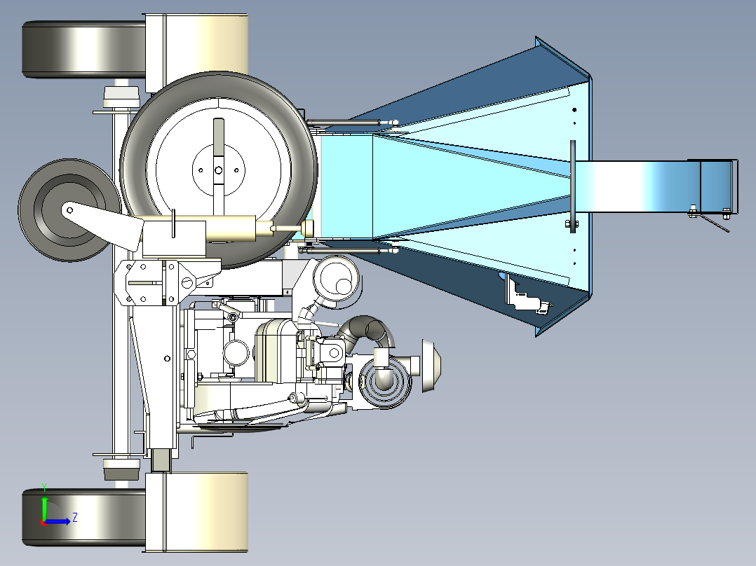 木材削片机左视图