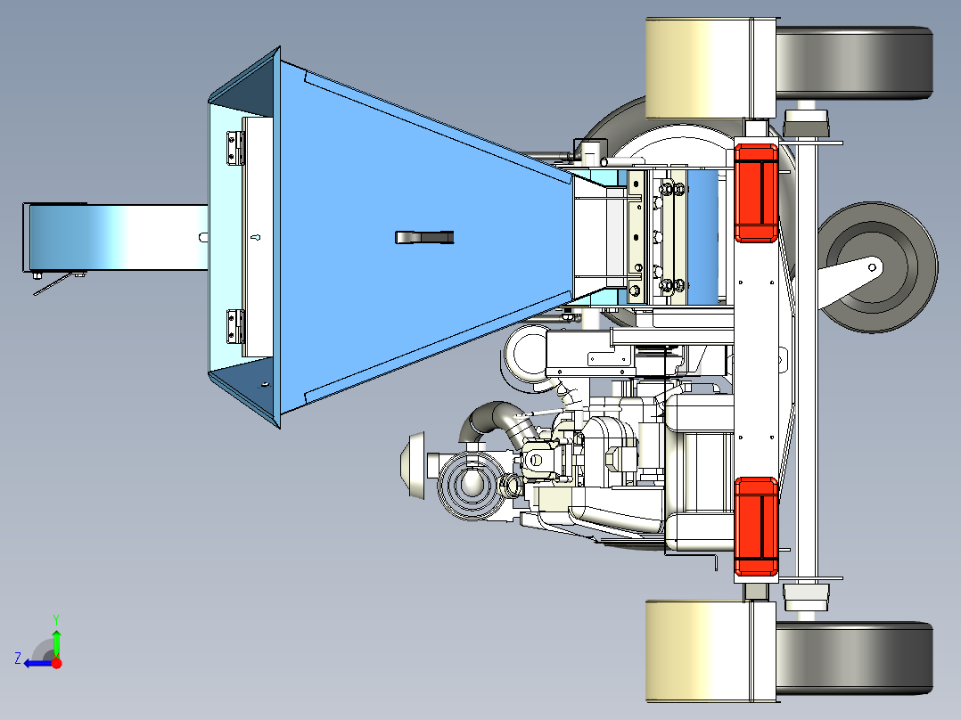 木材削片机右视图