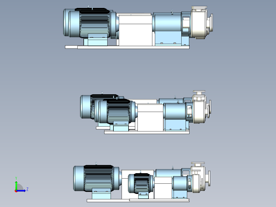 单级均质乳化泵左视图