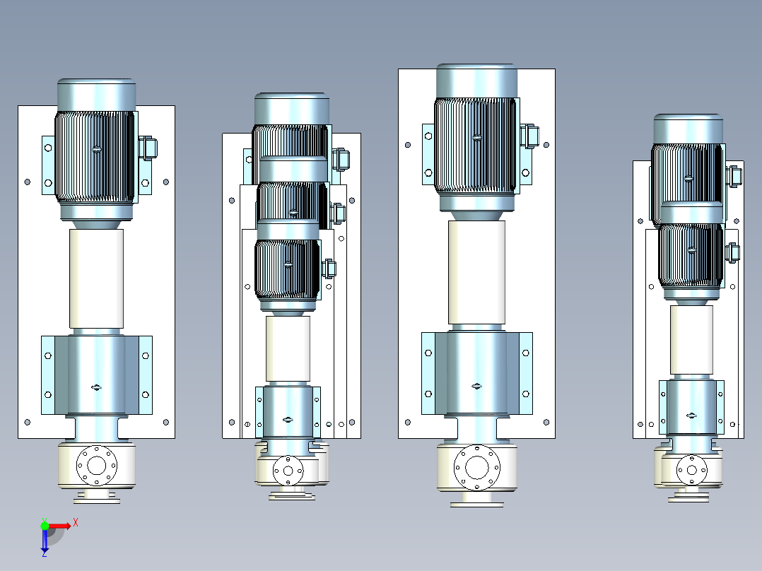 单级均质乳化泵俯视图