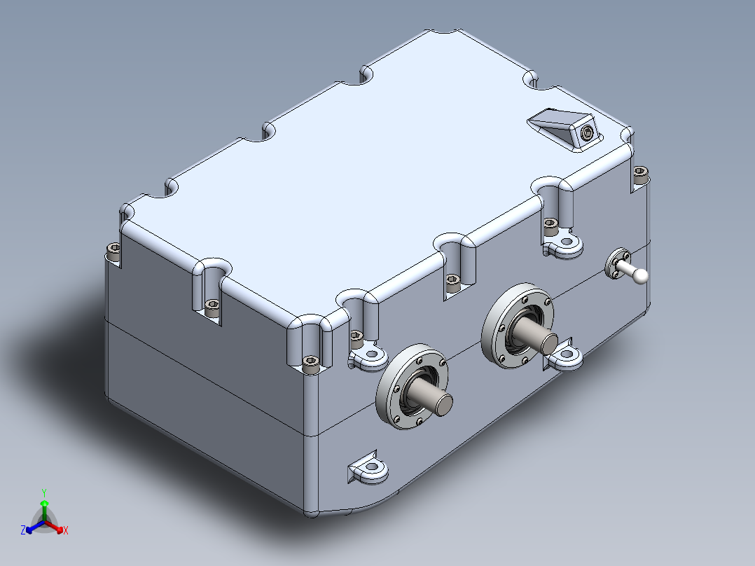 两相加速机 3D模型SolidWorks三维设计图