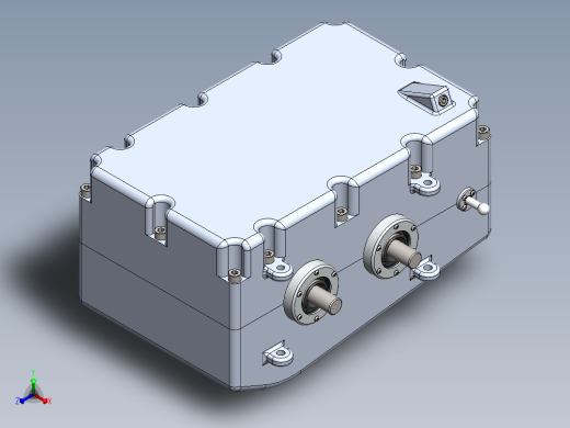 两相加速机 3D模型SolidWorks三维设计图