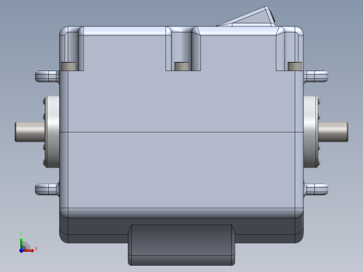 两相加速机 3D模型SolidWorks三维设计图前视缩略图