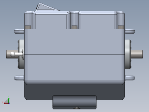 两相加速机 3D模型SolidWorks三维设计图后视缩略图