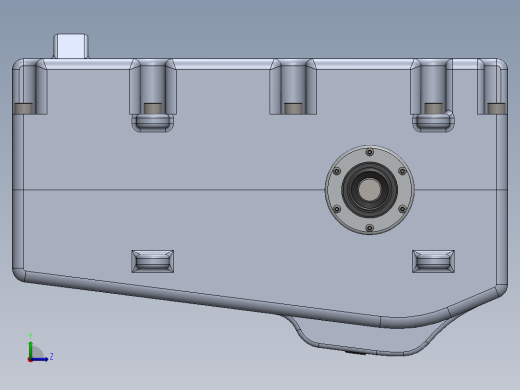 两相加速机 3D模型SolidWorks三维设计图左视缩略图