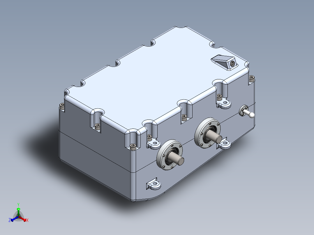 两相加速机 3D模型SolidWorks三维设计图正等轴测图
