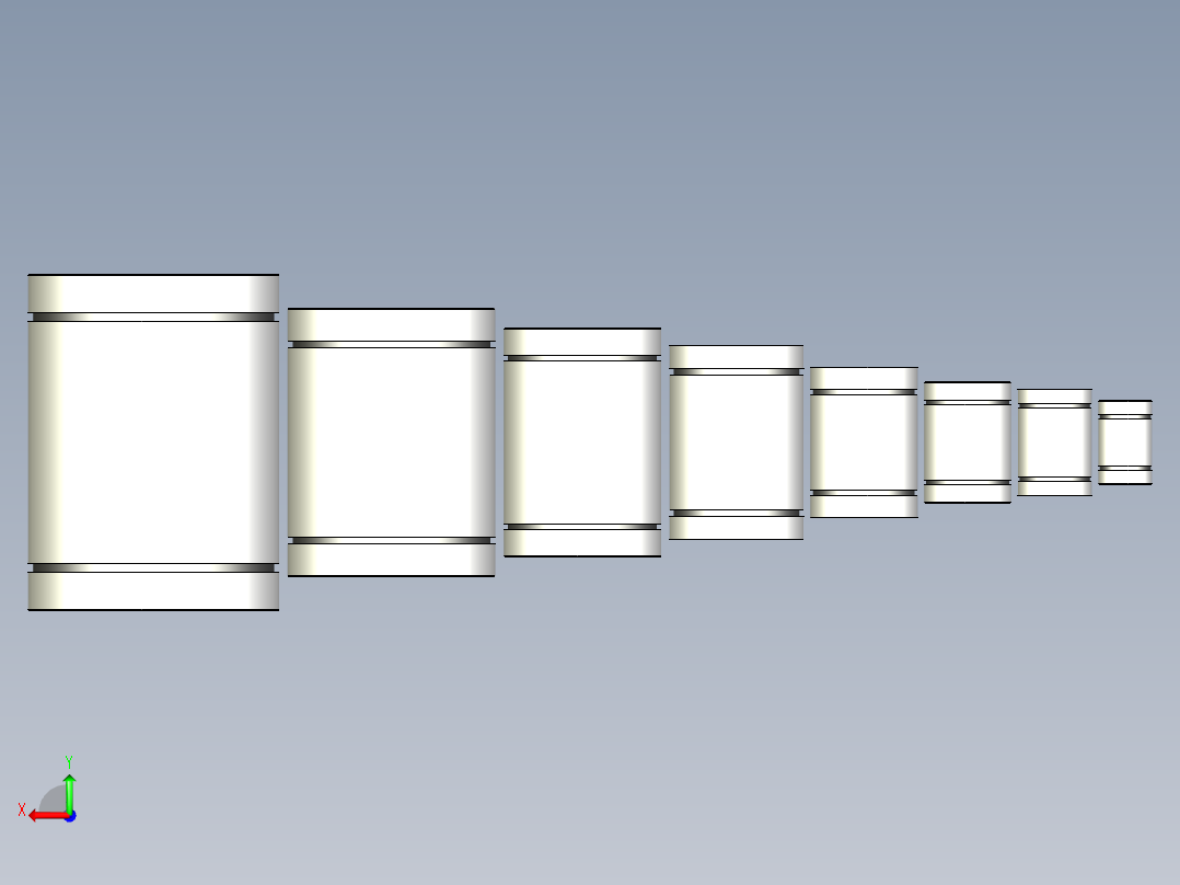 直线轴承，线性轴承-各种尺寸后视图
